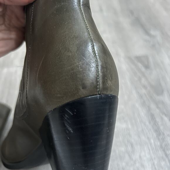 Ecco Shape 55 Deep Forest Cowboy Western Green Leather Ankle Booties US 8 EU 39 - Picture 4 of 12